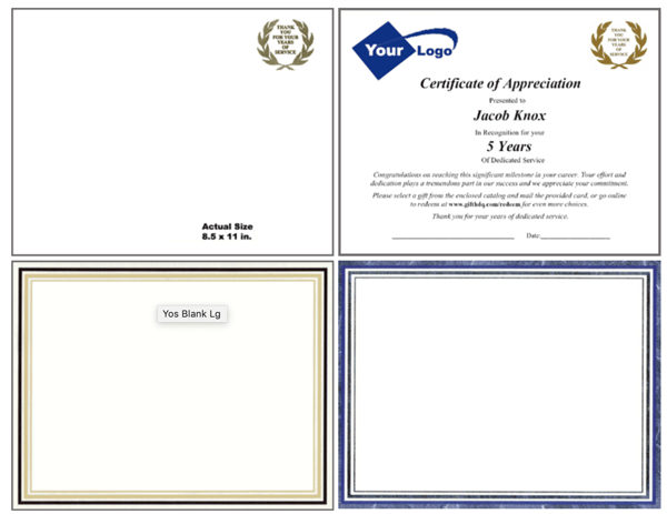 unless you prefer to have us optionally print your certificates